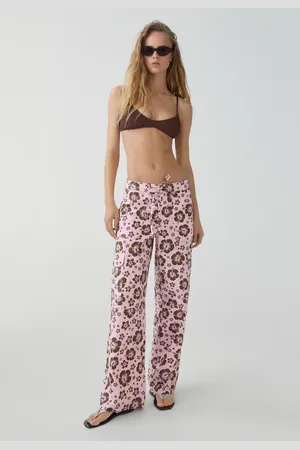 MANGO Pantalón estampado flores