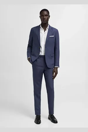 MANGO AN Camisa traje slim fit algodón popelín