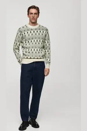 MANGO AN Jersey punto estampado navideño