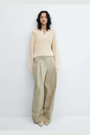 MANGO Jersey cuello pico cordón CH
