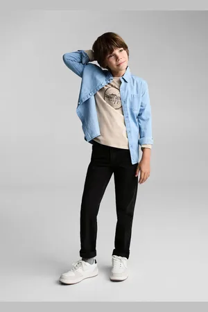 MANGO KIDS Jeans rectos bajo vuelta