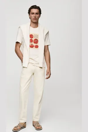 MANGO AN Camiseta regular fit algodón estampada