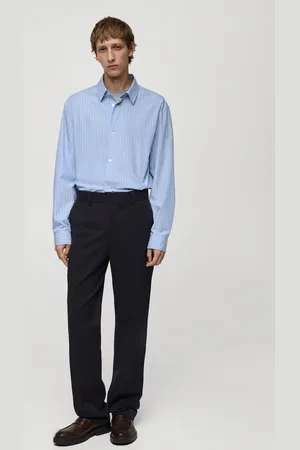 MANGO AN Pantalón regular fit algodón tencel 6