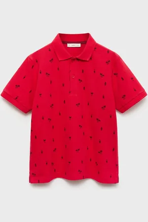 MANGO KIDS Polo algodón piqué estampado 8 años