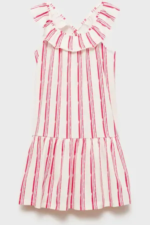 MANGO KIDS Vestido algodón rayas años