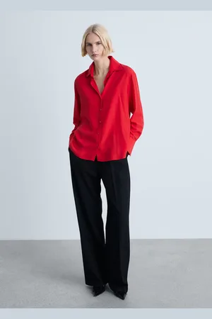 MANGO Camisa fluida lyocell 4E