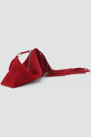 MANGO Bolso mano piel flecos Unitalla