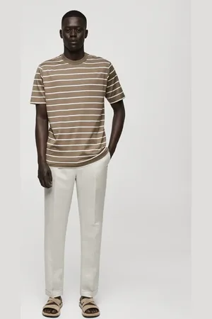 MANGO AN Camiseta algodón rayas CH