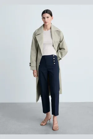 MANGO Pantalón recto botones joya