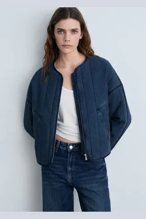 MANGO Chaqueta algodón cremallera