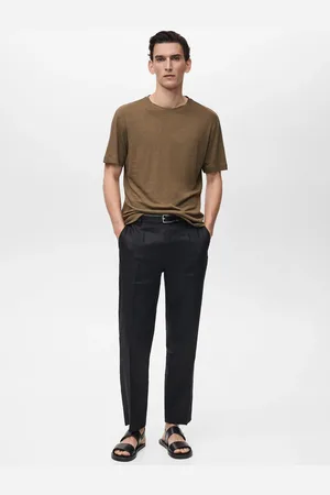 MANGO AN Camiseta lino slim fit