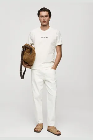 MANGO AN Camiseta regular fit algodón estampada