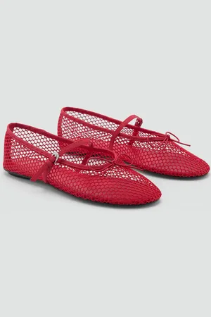 MANGO Bailarinas mesh tira hebilla