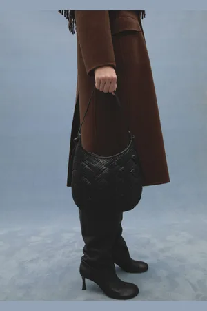 MANGO Bolso piel trenzado Unitalla