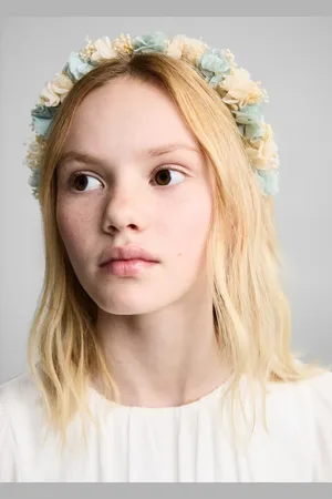 MANGO KIDS Diadema flores cierre lazo Unitalla