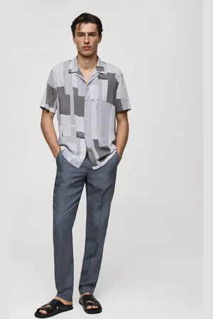 MANGO AN Camisa regular fit fluída estampada