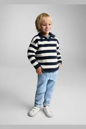 MANGO BABY Jersey rayas cuello polo 6 años