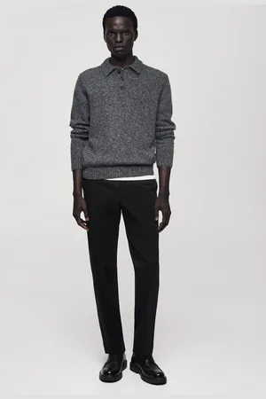 MANGO AN Pantalón algodón straightfit cordón 4