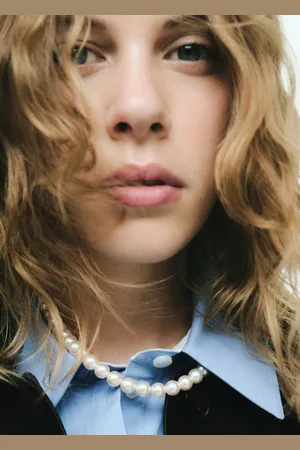 MANGO Collar perlas cristales Unitalla