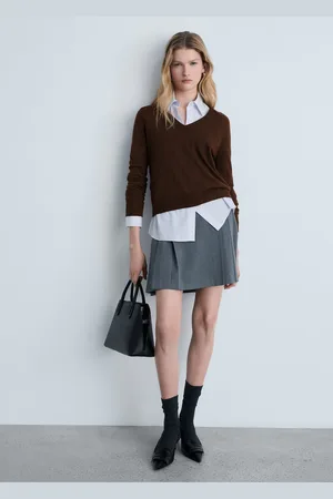 MANGO Jersey punto cuello pico 4E