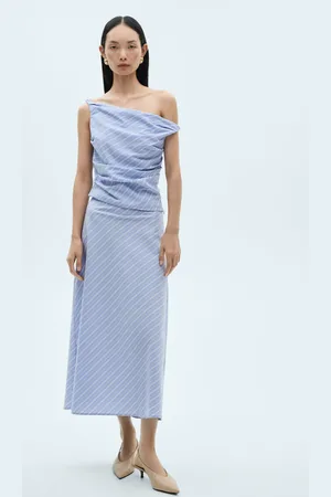 MANGO Falda midi rayas CH