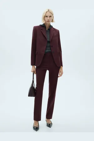 MANGO Pantalón traje raya diplomática