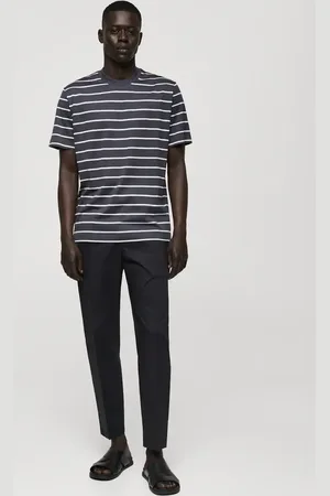 MANGO AN Camiseta algodón rayas E