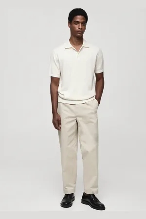 MANGO AN Polo punto fino algodón