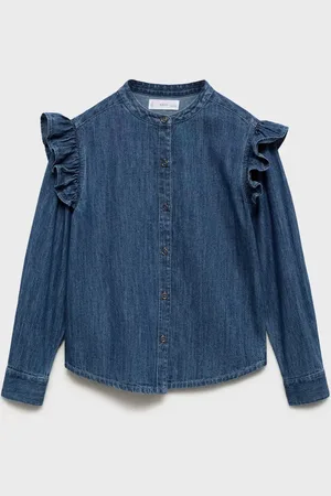 MANGO KIDS Camisa denim volantes 6