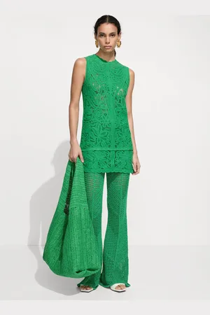 MANGO Vestido corto crochet CH