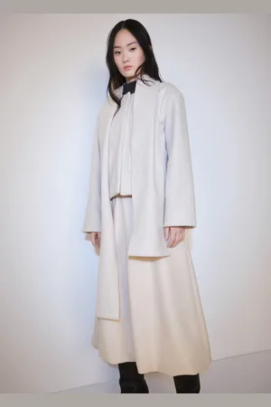 MANGO Chaqueta bolsillos bufanda