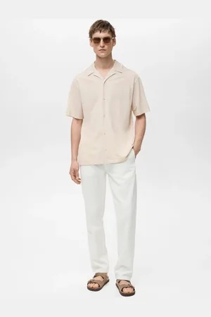 MANGO AN Camisa modal cuello bowling CH