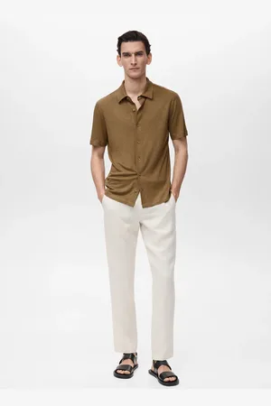 MANGO AN Camisa lino regular fit E