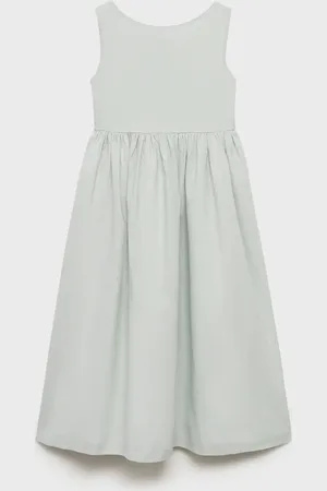 MANGO KIDS Vestido lino lazos 2