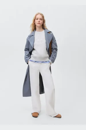 MANGO TEEN Jeans wideleg bajo deshilachado