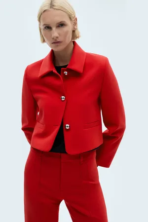 MANGO Chaqueta crop botones