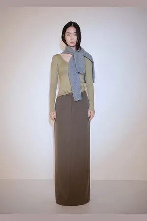 MANGO Camiseta manga larga cuello pico