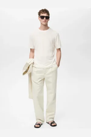 MANGO AN Camiseta lino slim fit