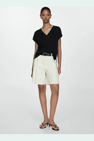 MANGO Camiseta cuello pico CH