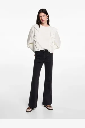 MANGO TEEN Blusa fruncida volantes E