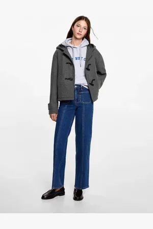 MANGO TEEN Abrigo capucha lana alamares CH