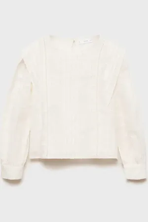 MANGO KIDS Blusa hilo metalizado
