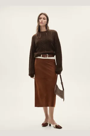 MANGO Jersey trenzado cuello redondo