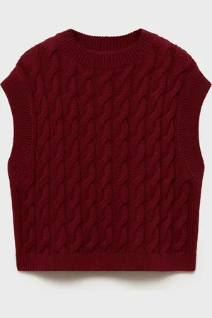 MANGO KIDS Chaleco punto trenzado 8 años