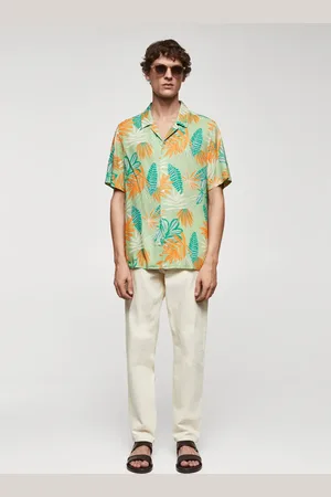 MANGO AN Camisa regular fit fluída estampada CH