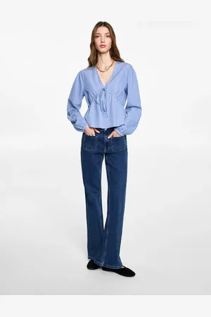 MANGO TEEN Camisa rayas lazo E