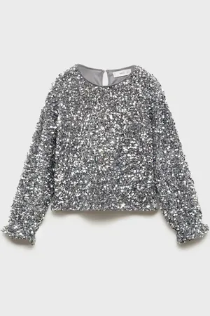 MANGO KIDS Camiseta manga larga lentejuelas 2 años