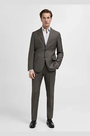 MANGO AN Camisa traje % algodón rayas CH
