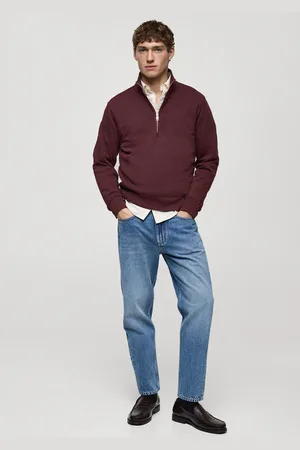 MANGO AN Sudadera regular fit cuello cremallera E
