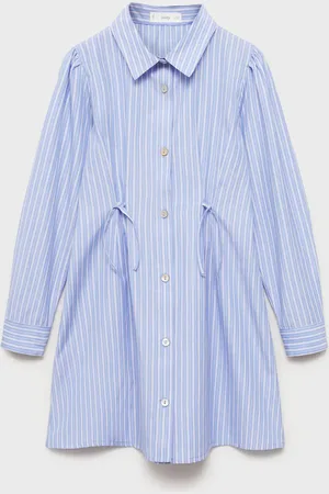 MANGO KIDS Vestido camisero rayas